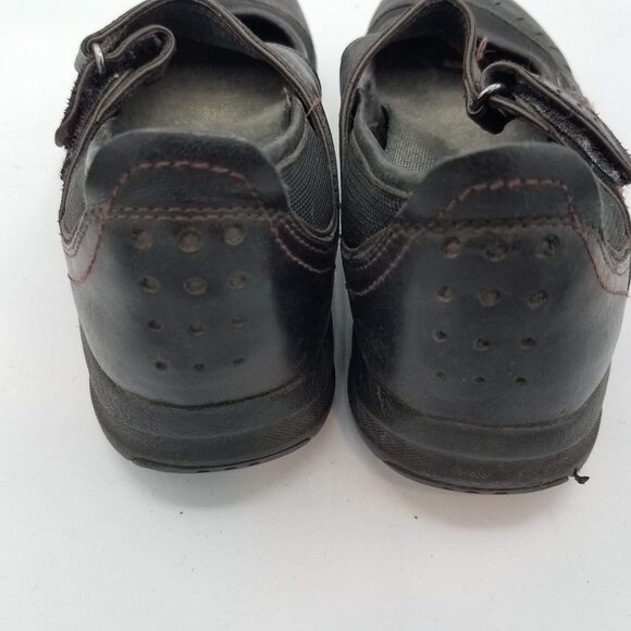 Clarks Wave Walk Womens Size 5.5 M Cruise Mary Jane Shoes Black Leather Comfort - Picture 6 of 10